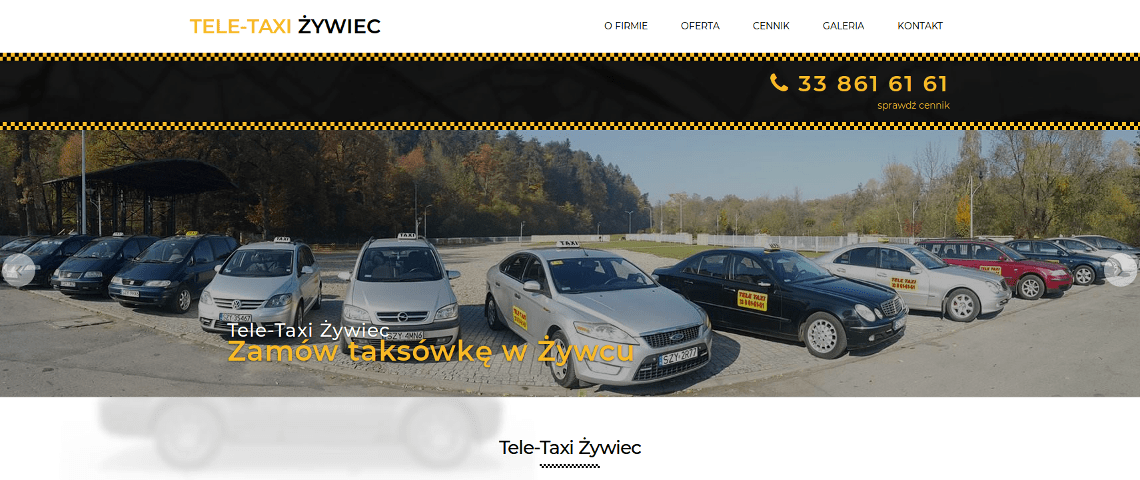 Strona internetowa Tele-Taxi Żywiec